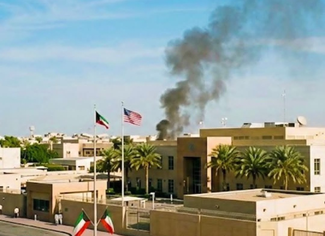 اندلاع حريق بالسفارة الامريكية في الكويت