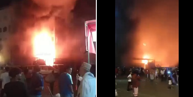 حريق هائل يلتهم عمارة سكنية في عدن - [فيديو]