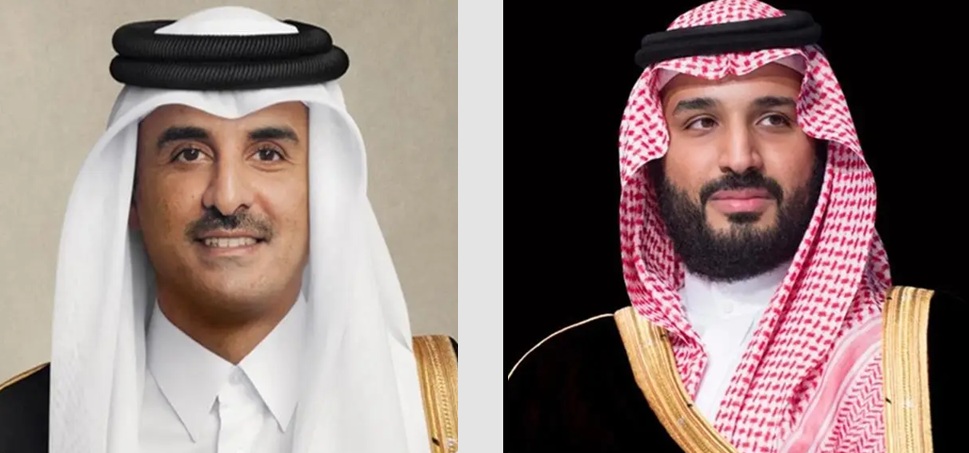 ولي عهد السعودية يتسلّم رسالة من أمير قطر وهذا ما ورد فيها