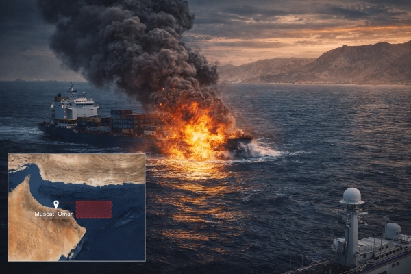 هيئة بريطانية تحذر السفن من انفجار غامض قرب سواحل سلطنة عُمان