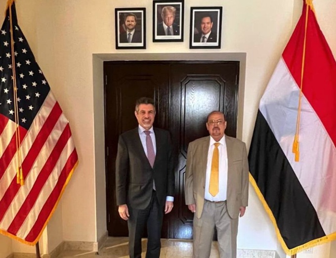 البركاني والسفير الأمريكي يؤكدان دعم الشرعية وتوحيد الجهود لمواجهة الحوثيين