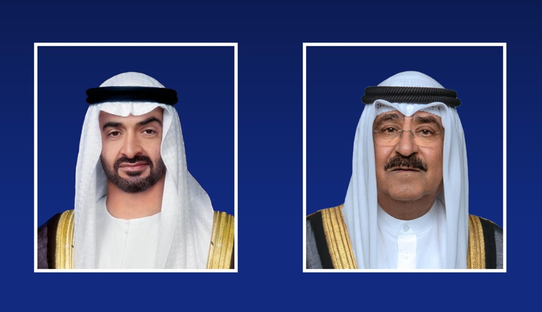 أمير الكويت ورئيس الامارات يؤكدان ضرورة وقف التصعيد والعودة إلى الحلول الدبلوماسية