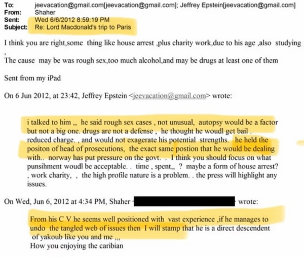 وثائق إبستين تكشف محاولات شاهر عبدالحق لحماية نجله عبر مسؤول بريطاني رفيع