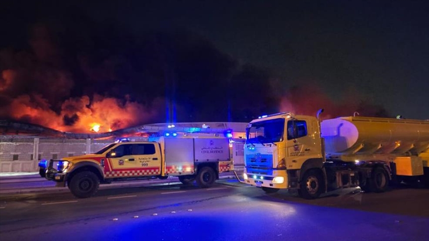 اندلاع حريق في منشأة قريبة من ميناء سلمان في البحرين اثر هجوم ايراني