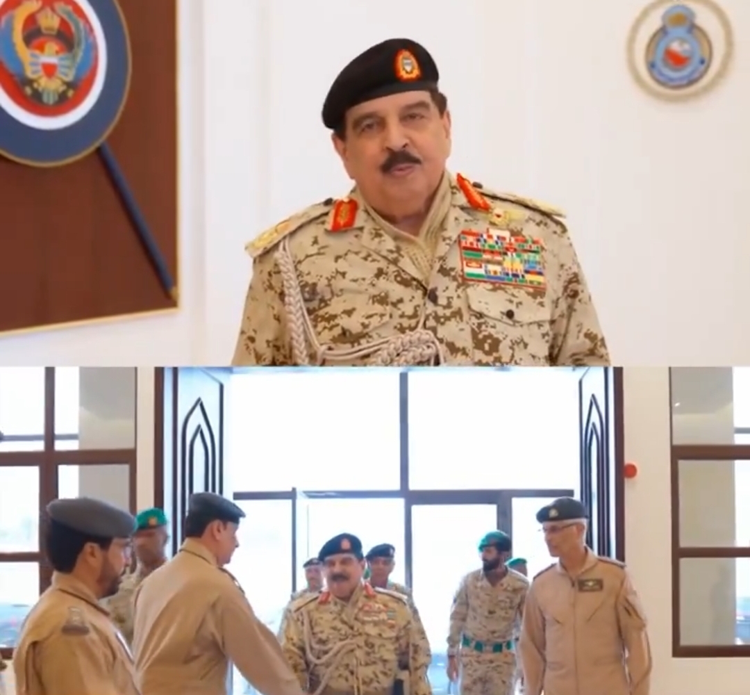 ملك البحرين يزور سلاح الجو الملكي ويشيد بجاهزية قواته