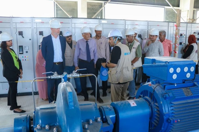 وفد من البنك الدولي يتفقد مشروع محطة ضخ المياه الجديدة في عدن بتمويل يتجاوز 1.7 مليون دولار