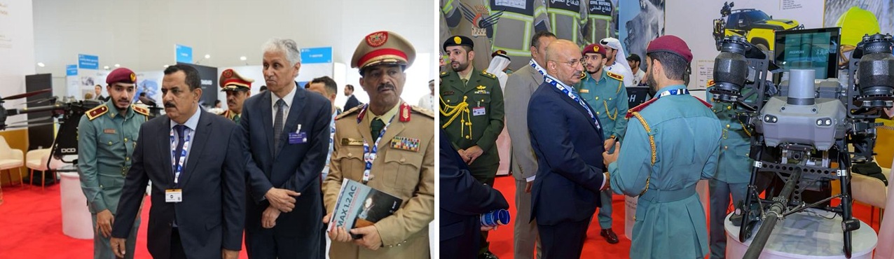 طارق صالح والداعري يحضران معرض دبي للطيران بدولة الامارات