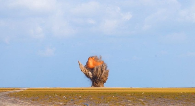 مسام السعودي يتلف 4100 لغماً وقنبلة ومخلفات حربية في باب المندب