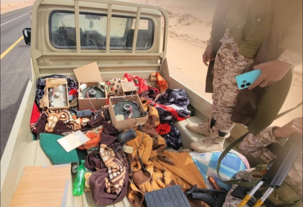 قوات درع الوطن تنجح في ضبط مواد متفجرة وتأمين الخط الدولي بين مأرب والعبر